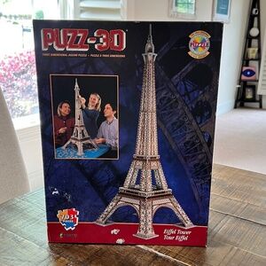 Vintage 1990's Wrebbit Puzz-3D Eiffel Tower 703 Pieces